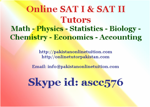 Online SAT Tutors Pakistan