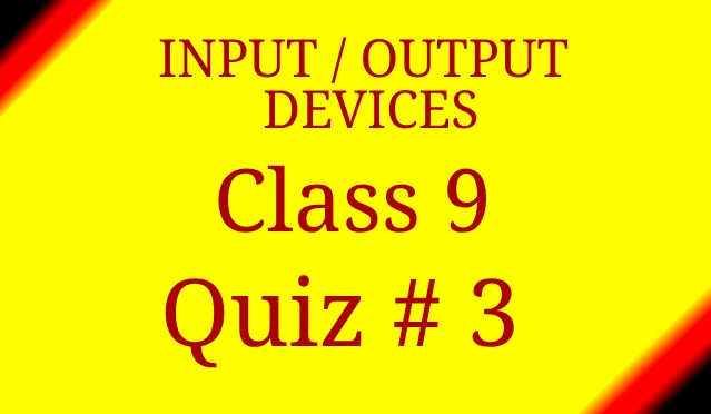 Computer Components 9 Grade Computer Studies Quiz 3